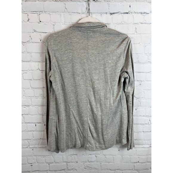 J.JILL gray open front linen rayon unlined knit jacket blazer XS NWOT - Picture 8 of 8